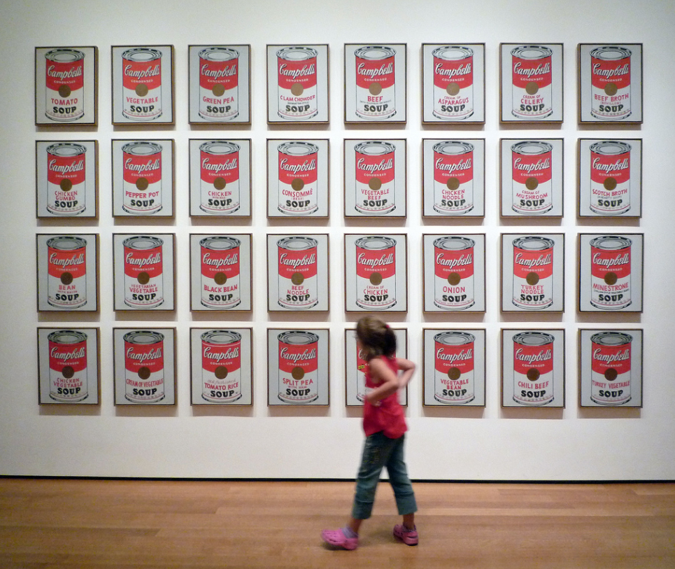 Andy Warhol soup cans art