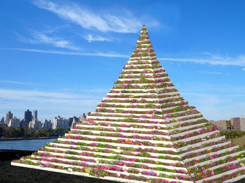 the living pyramid socrates sculpture park