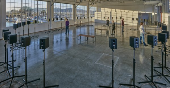 A view from inside SFMOMA.