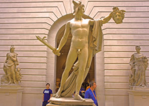 A picture of a statue taken at the Metropolitan Museum of Art in NYC.