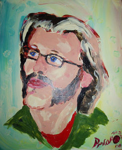 A portrait painted by Tim Patch (AKA "Pricasso").