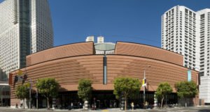 A panorama picture taken at the San Francisco Museum of Modern Art.