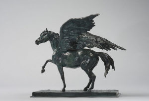 A pegasus sculpture by Vivianne Duchini.