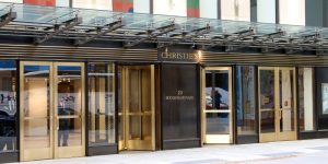 Christie's fine arts auction house, located at Rockefeller Center in New York City.