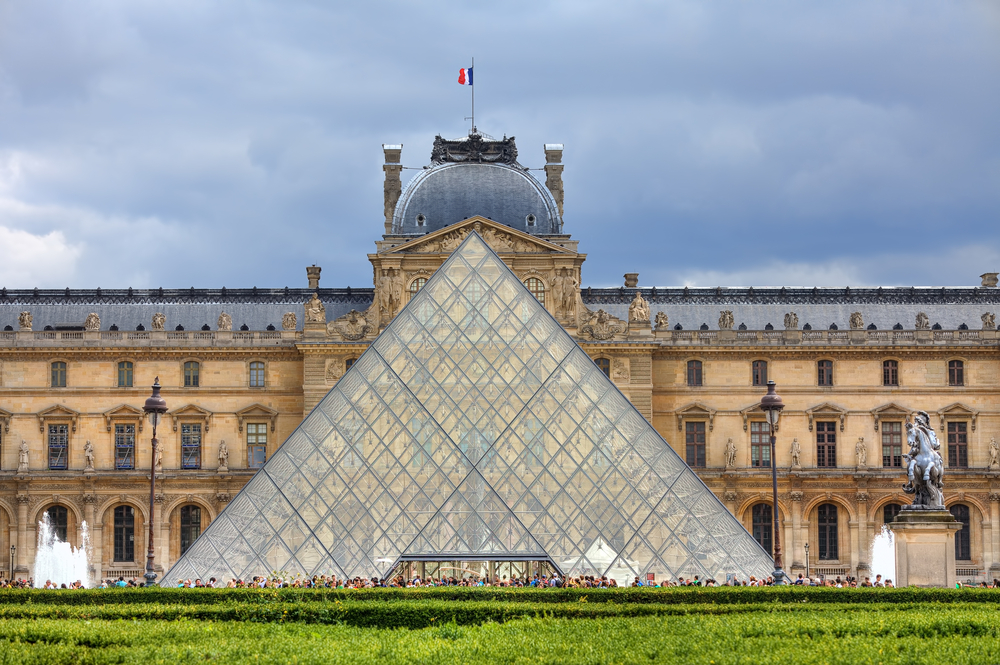 A photo of the Louvre, the largest museum in the world.